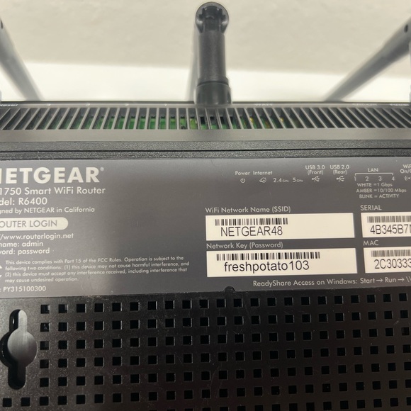 Netgear Smart WiFi Router R6400 Wireless Dual Band Gigabit Internet AC1750 - Picture 6 of 8